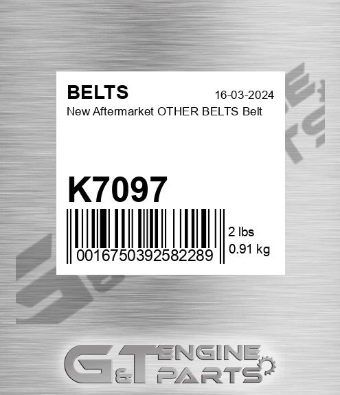 K7097 New Aftermarket OTHER BELTS Belt