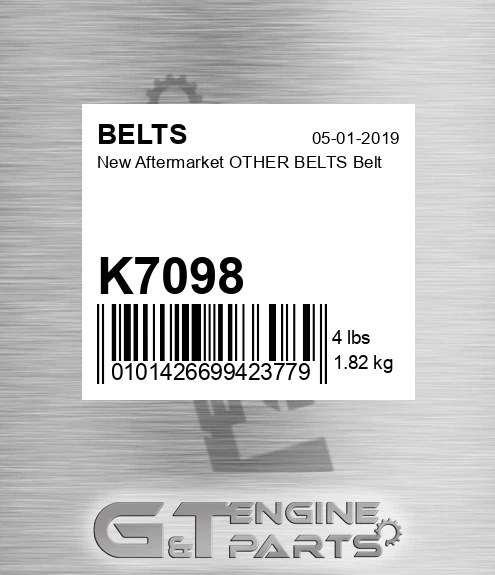 K7098 New Aftermarket OTHER BELTS Belt