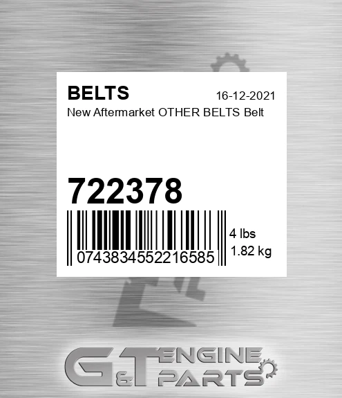 722378 New Aftermarket OTHER BELTS Belt