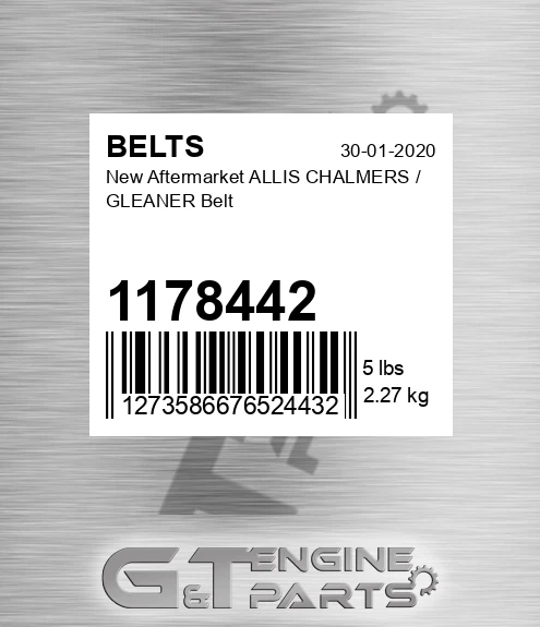 1178442 New Aftermarket ALLIS CHALMERS / GLEANER Belt