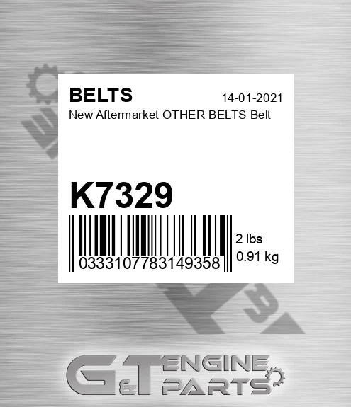 K7329 New Aftermarket OTHER BELTS Belt