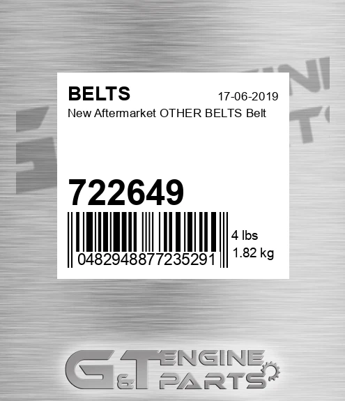 722649 New Aftermarket OTHER BELTS Belt