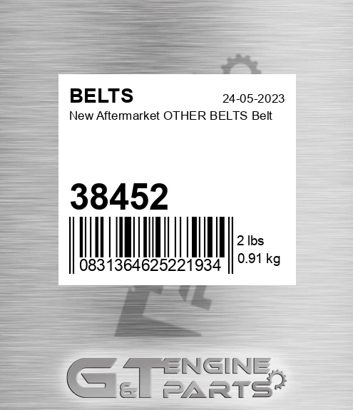 38452 New Aftermarket OTHER BELTS Belt