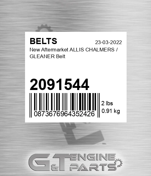 2091544 New Aftermarket ALLIS CHALMERS / GLEANER Belt