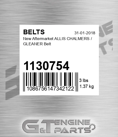 1130754 New Aftermarket ALLIS CHALMERS / GLEANER Belt