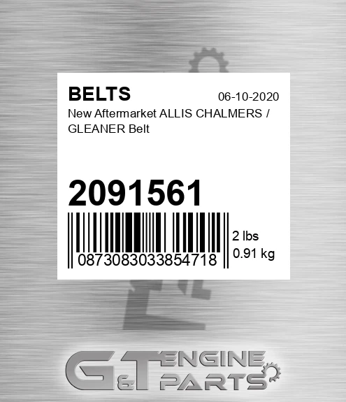 2091561 New Aftermarket ALLIS CHALMERS / GLEANER Belt