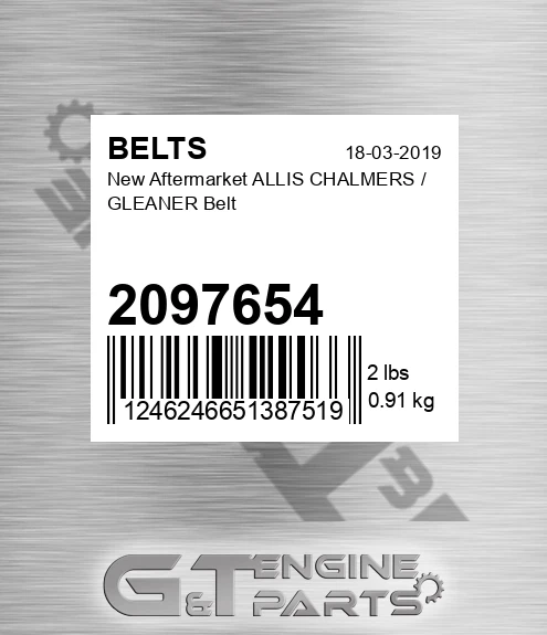 2097654 New Aftermarket ALLIS CHALMERS / GLEANER Belt