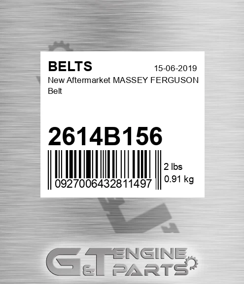 2614B156 New Aftermarket MASSEY FERGUSON Belt