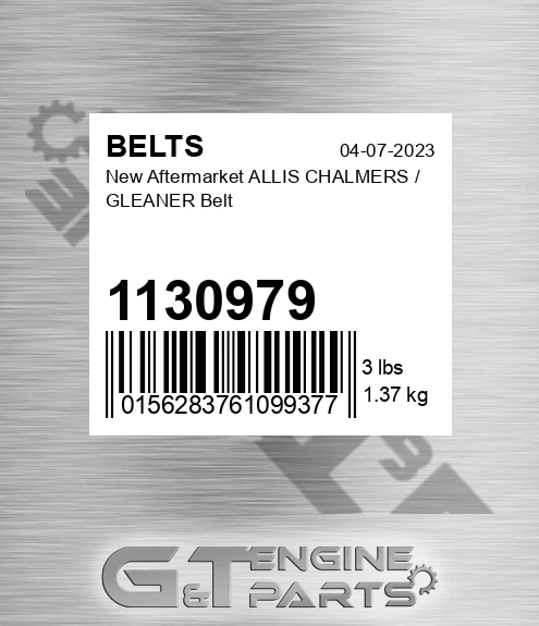 1130979 New Aftermarket ALLIS CHALMERS / GLEANER Belt