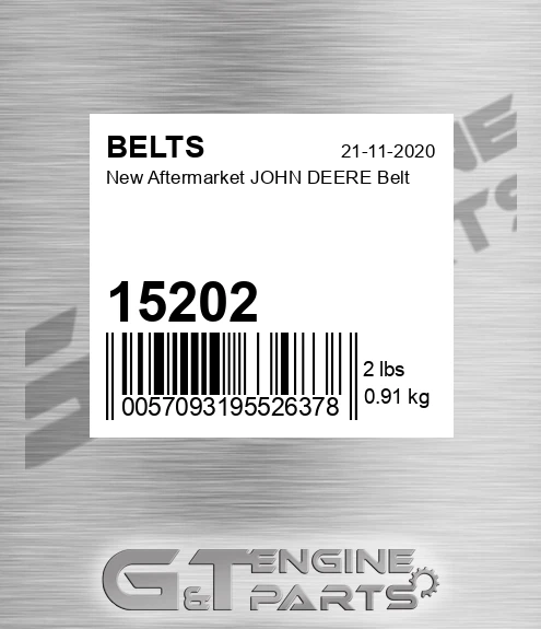 15202 New Aftermarket JOHN DEERE Belt