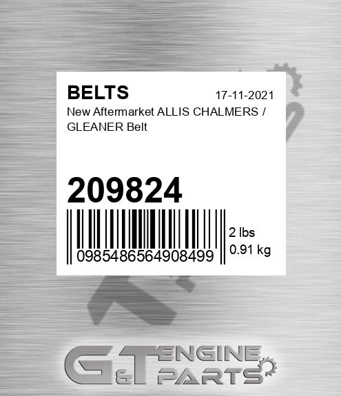 209824 New Aftermarket ALLIS CHALMERS / GLEANER Belt