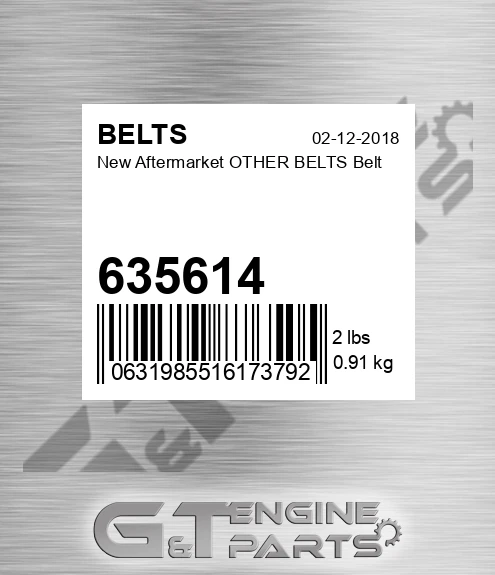 635614 New Aftermarket OTHER BELTS Belt