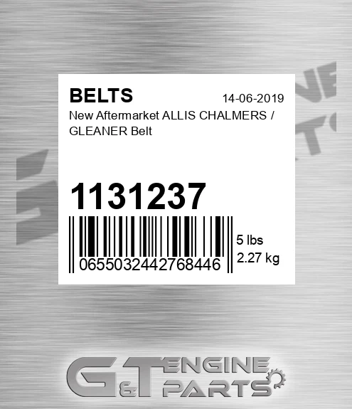 1131237 New Aftermarket ALLIS CHALMERS / GLEANER Belt