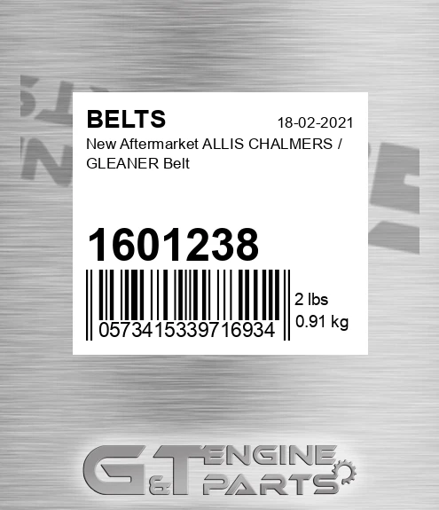 1601238 New Aftermarket ALLIS CHALMERS / GLEANER Belt