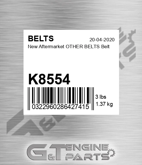 K8554 New Aftermarket OTHER BELTS Belt