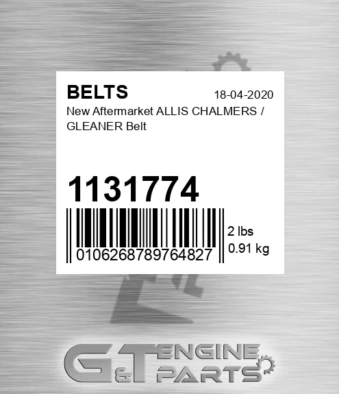 1131774 New Aftermarket ALLIS CHALMERS / GLEANER Belt