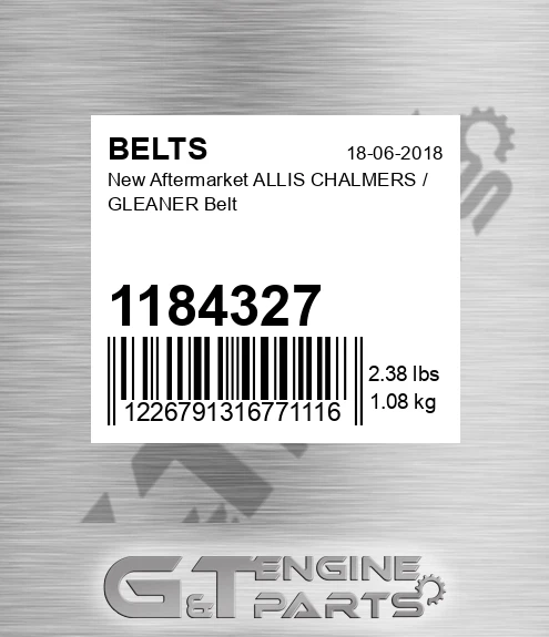 1184327 New Aftermarket ALLIS CHALMERS / GLEANER Belt