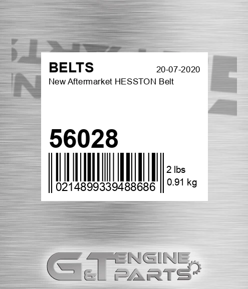 56028 New Aftermarket HESSTON Belt