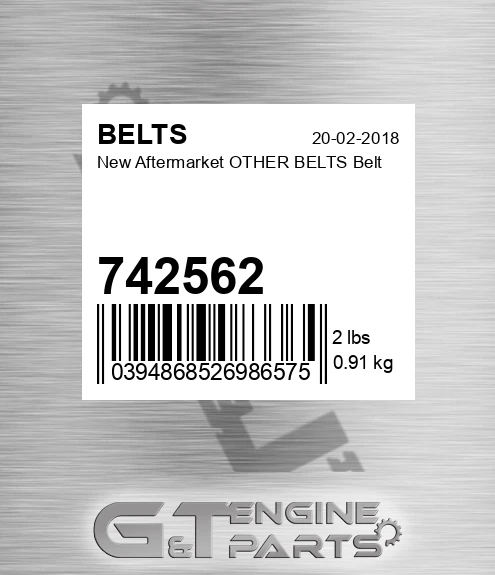742562 New Aftermarket OTHER BELTS Belt