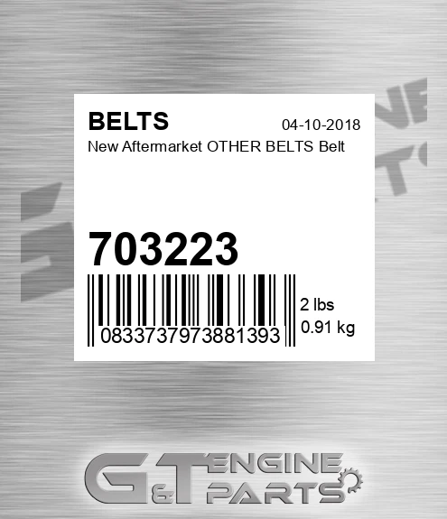 703223 New Aftermarket OTHER BELTS Belt
