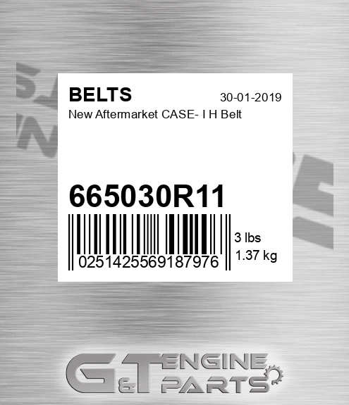 665030R11 New Aftermarket CASE- I H Belt