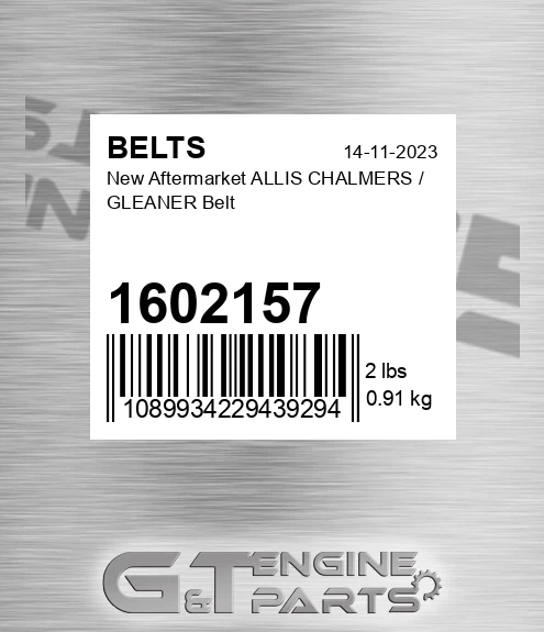 1602157 New Aftermarket ALLIS CHALMERS / GLEANER Belt