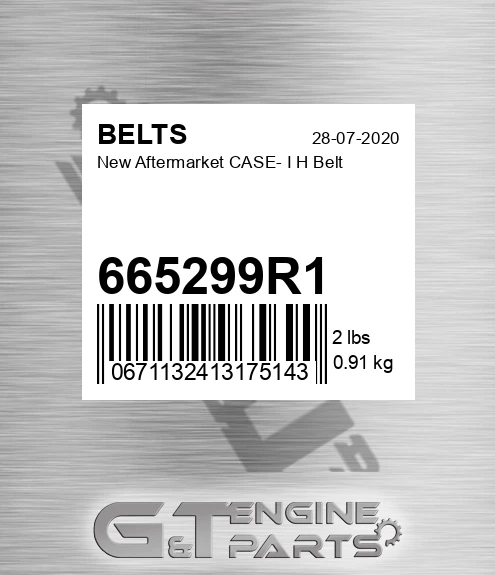 665299R1 New Aftermarket CASE- I H Belt