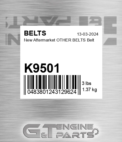 K9501 New Aftermarket OTHER BELTS Belt
