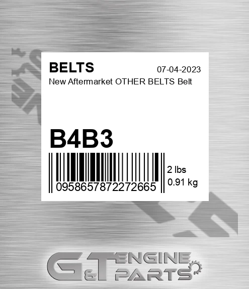 B4B3 New Aftermarket OTHER BELTS Belt