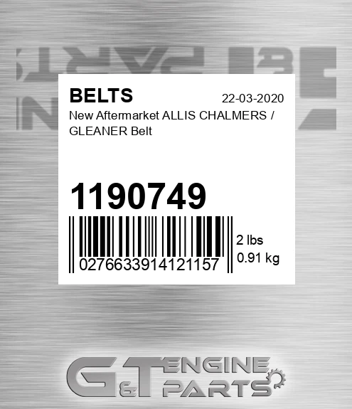 1190749 New Aftermarket ALLIS CHALMERS / GLEANER Belt