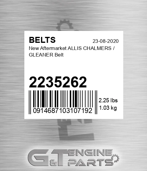 2235262 New Aftermarket ALLIS CHALMERS / GLEANER Belt