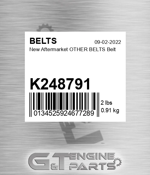 K248791 New Aftermarket OTHER BELTS Belt