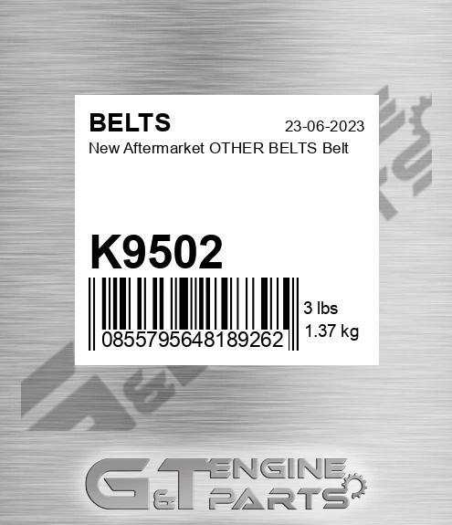 K9502 New Aftermarket OTHER BELTS Belt