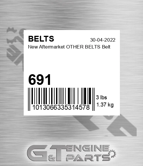 691 New Aftermarket OTHER BELTS Belt