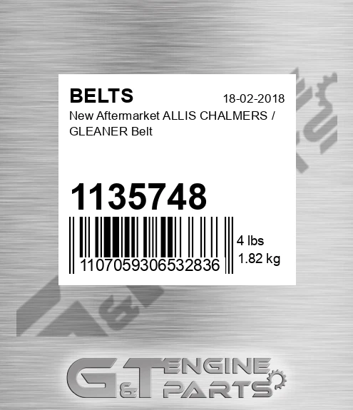 1135748 New Aftermarket ALLIS CHALMERS / GLEANER Belt
