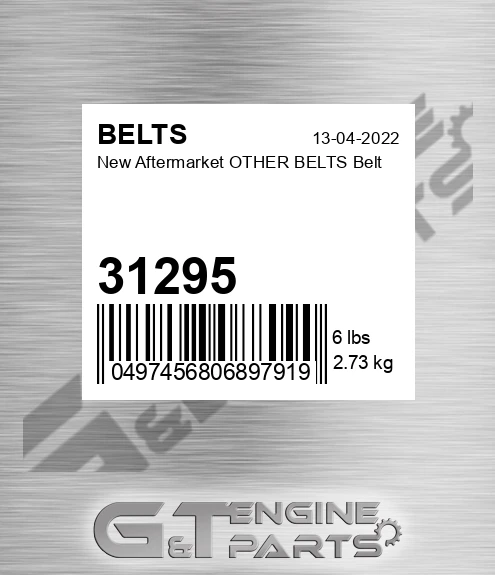 31295 New Aftermarket OTHER BELTS Belt