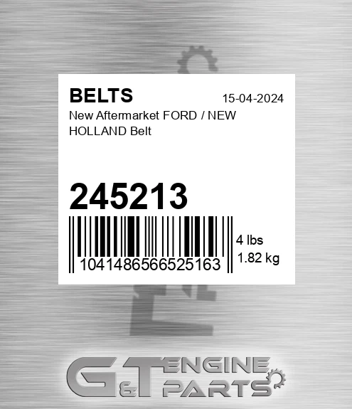 245213 New Aftermarket FORD / NEW HOLLAND Belt