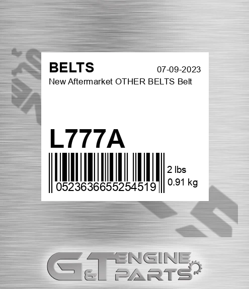 L777A New Aftermarket OTHER BELTS Belt