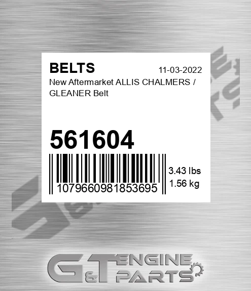561604 New Aftermarket ALLIS CHALMERS / GLEANER Belt