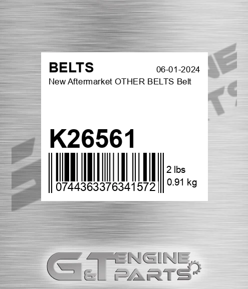 K26561 New Aftermarket OTHER BELTS Belt