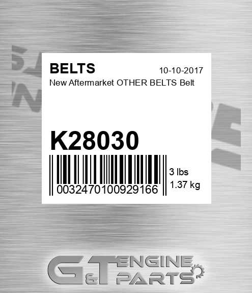 K28030 New Aftermarket OTHER BELTS Belt