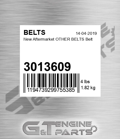 3013609 New Aftermarket OTHER BELTS Belt