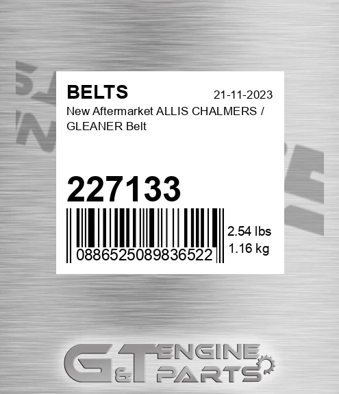 227133 New Aftermarket ALLIS CHALMERS / GLEANER Belt