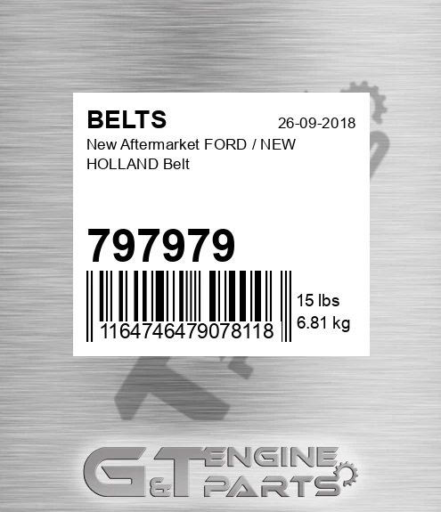 797979 New Aftermarket FORD / NEW HOLLAND Belt