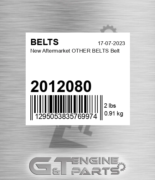 2012080 New Aftermarket OTHER BELTS Belt