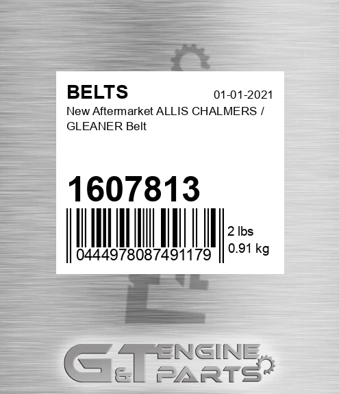 1607813 New Aftermarket ALLIS CHALMERS / GLEANER Belt