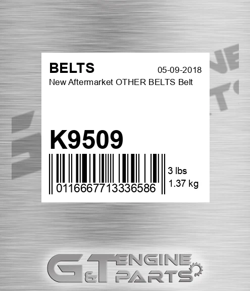 K9509 New Aftermarket OTHER BELTS Belt