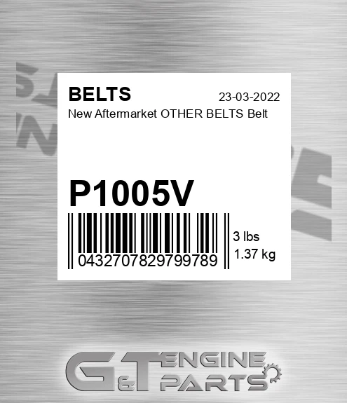 P1005V New Aftermarket OTHER BELTS Belt
