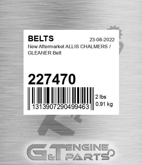 227470 New Aftermarket ALLIS CHALMERS / GLEANER Belt