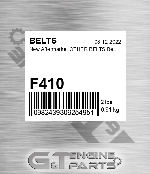 F410 New Aftermarket OTHER BELTS Belt